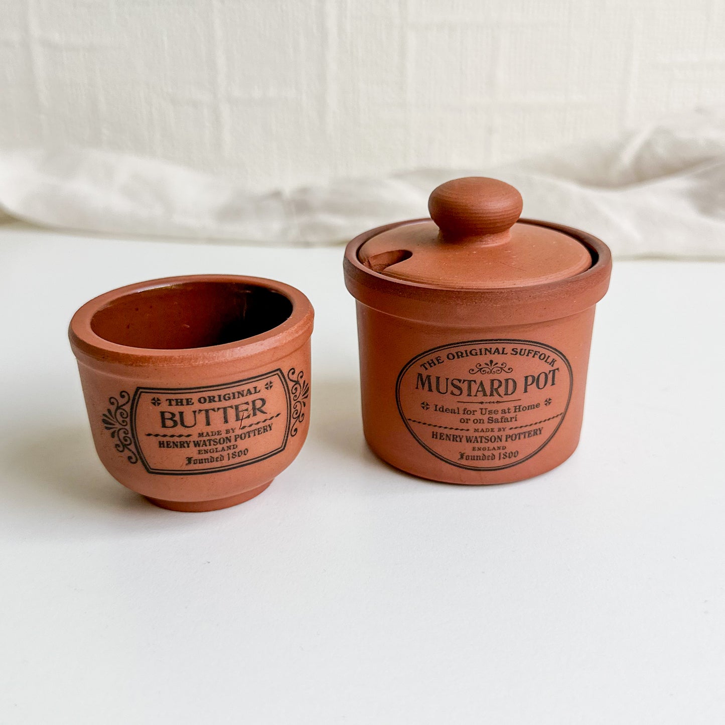 Henry Watson Terracotta Butter and Mustard Pot