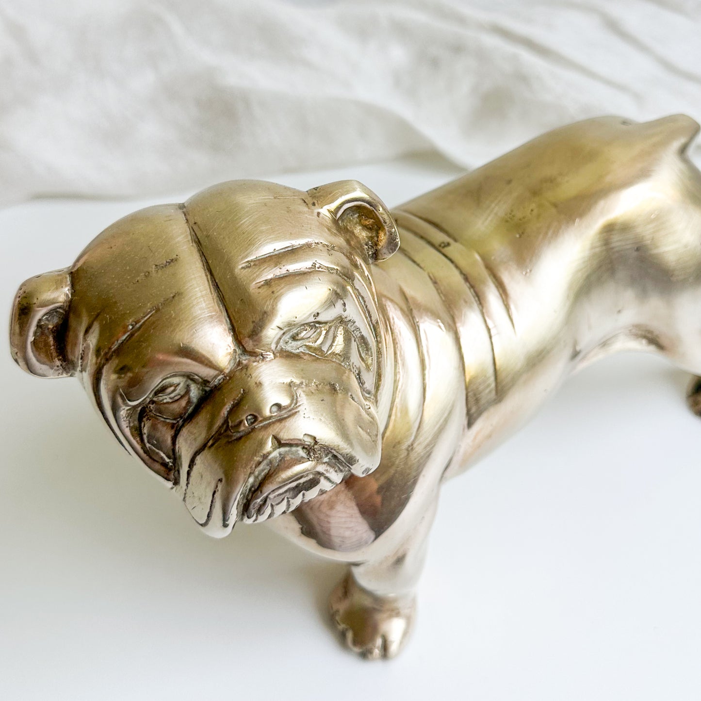 Large Brass Dog Figurine