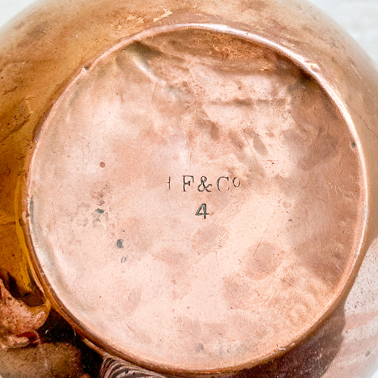 Antique Ornate Copper Jug