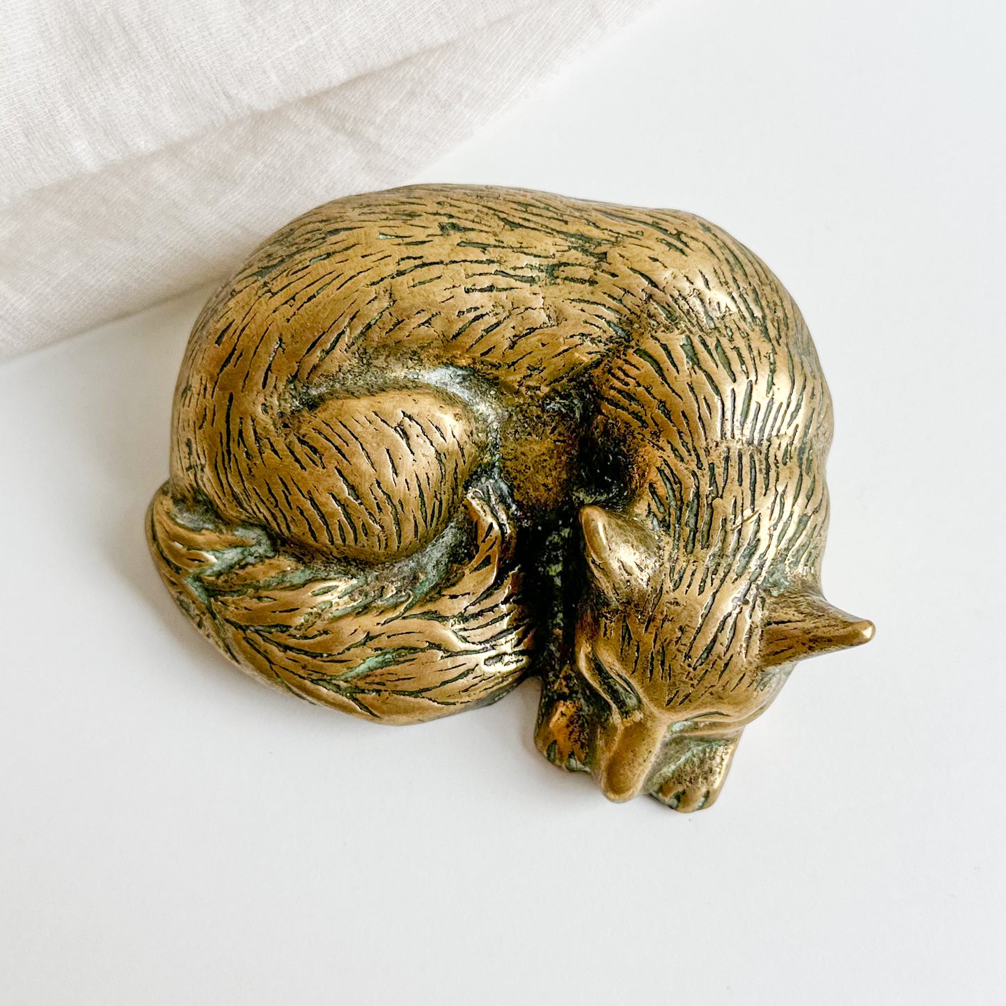 Heavy Brass Fox Figurine