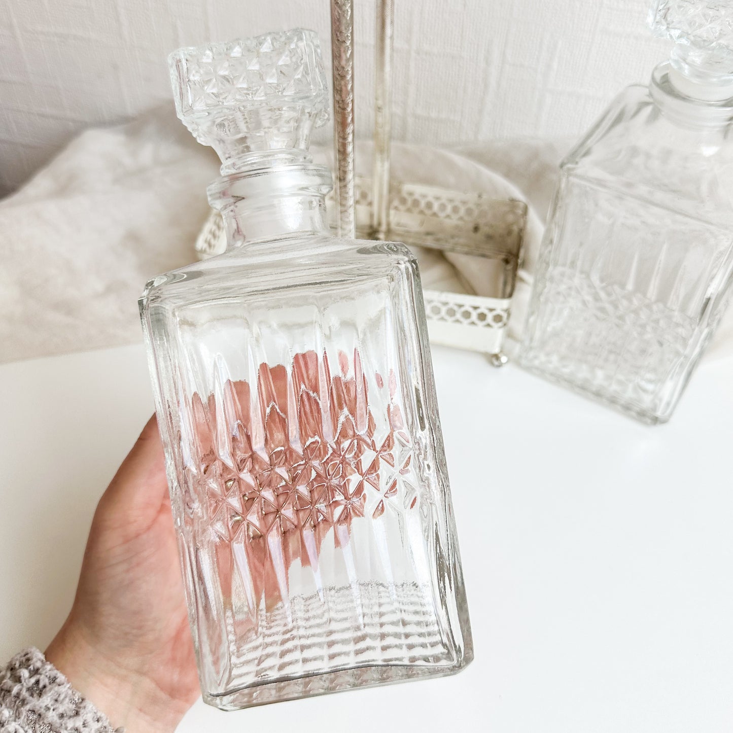 French Decanters in Silver Plated Tantalus