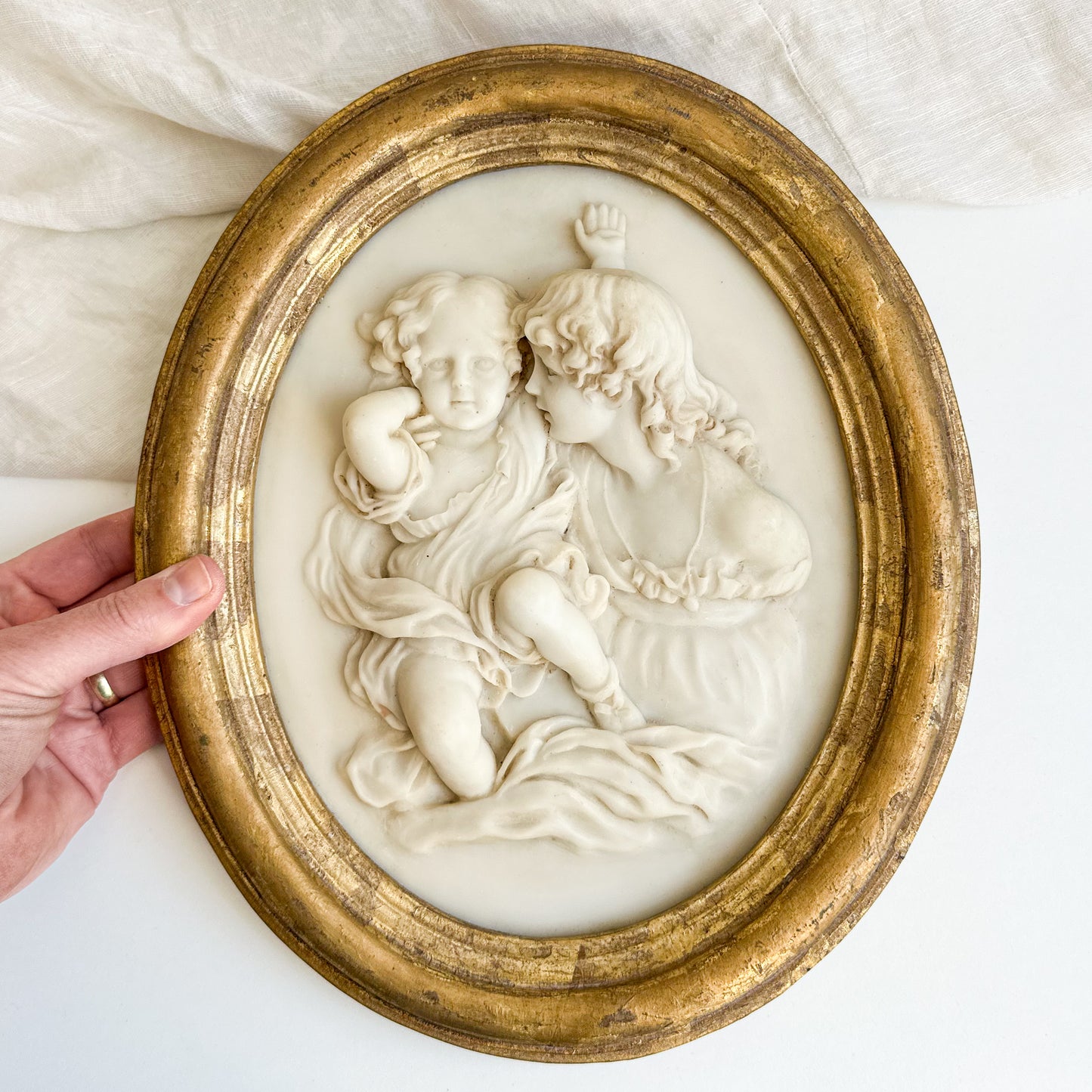 Framed Oval Wall Plaque