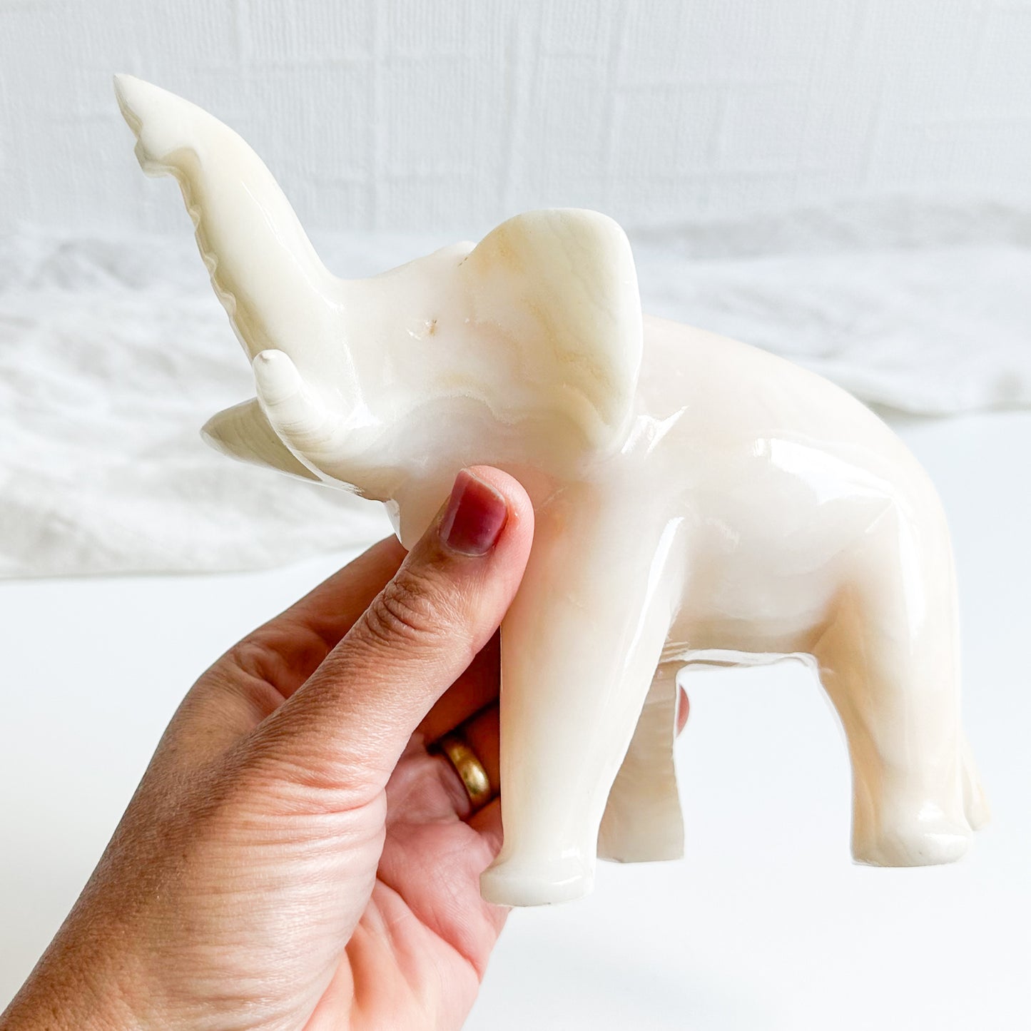 Carved Onyx Elephant