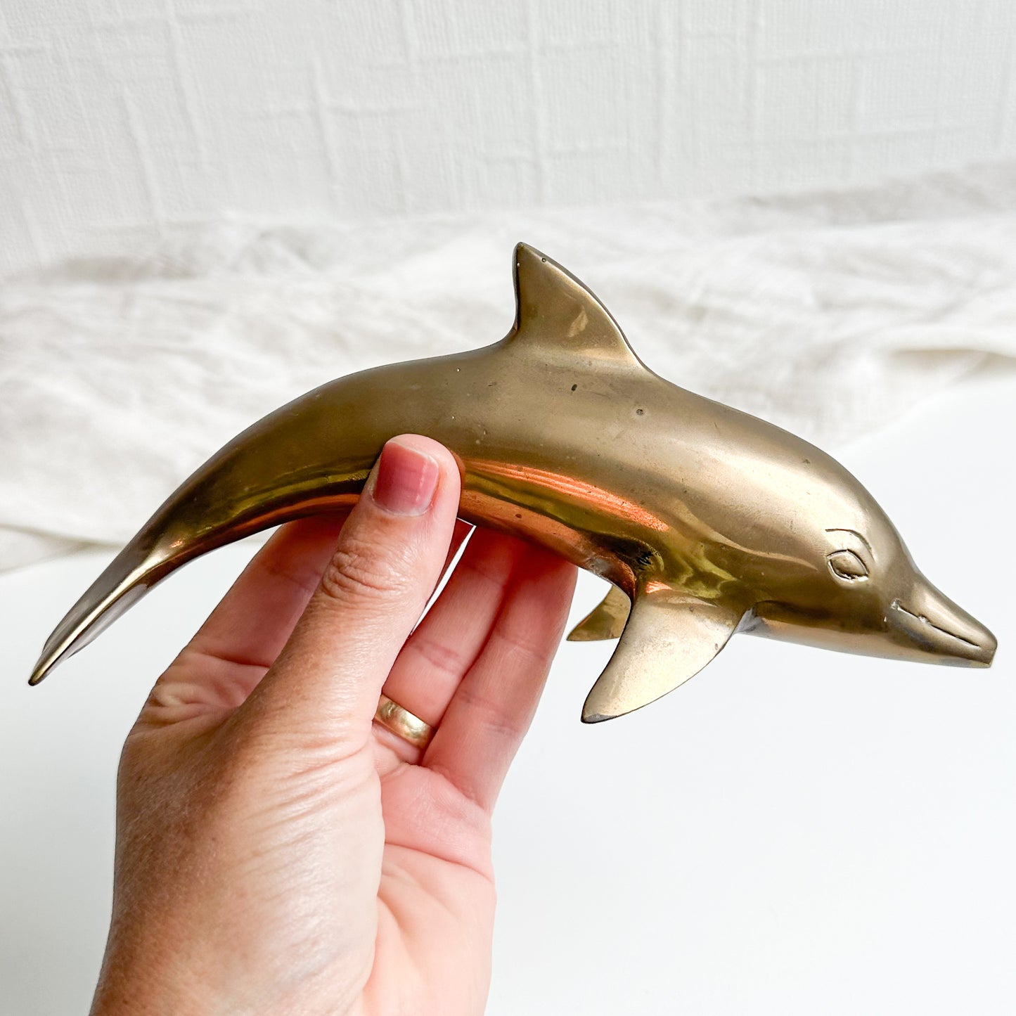 Brass Dolphin Figurine