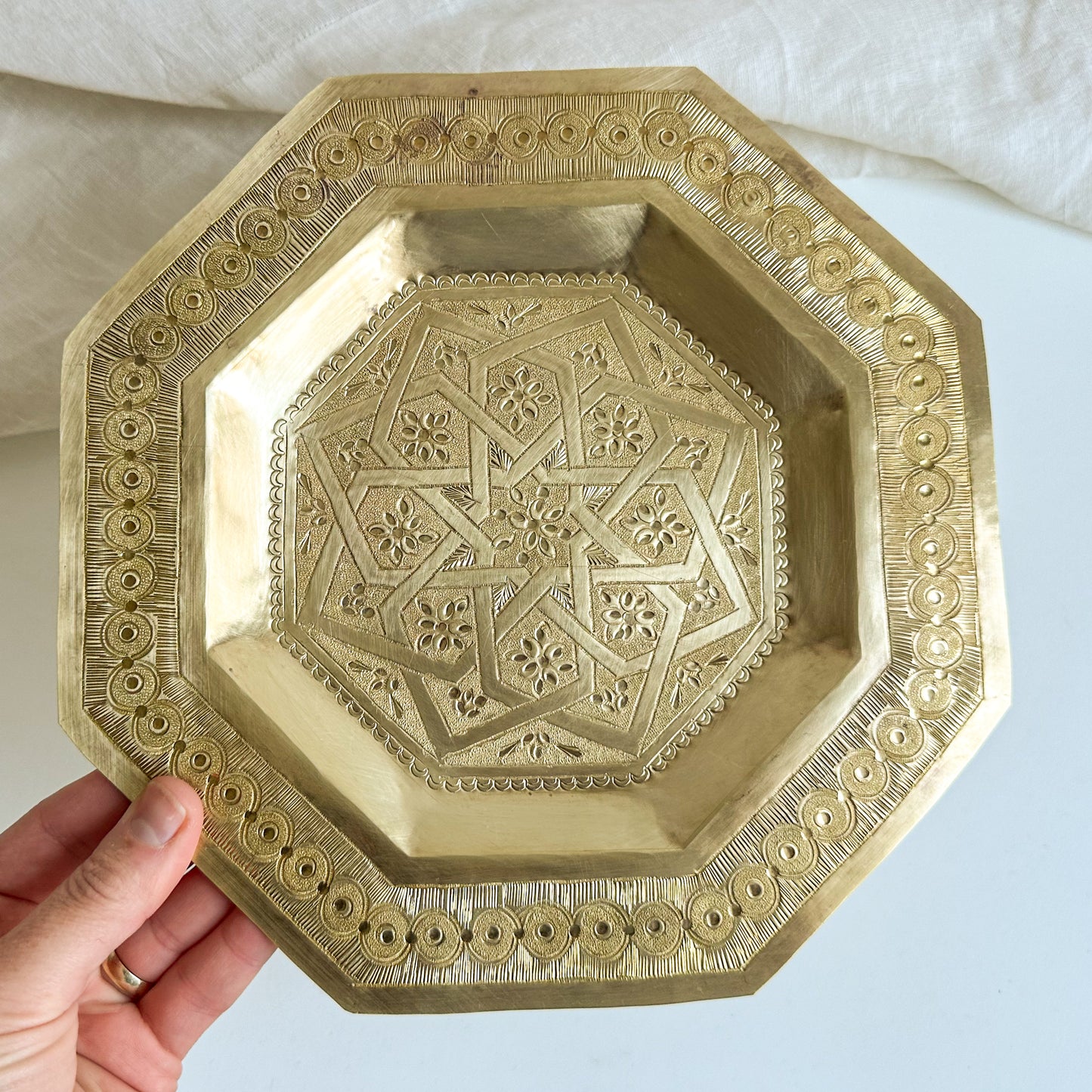 Octogon Brass Plate / Tray