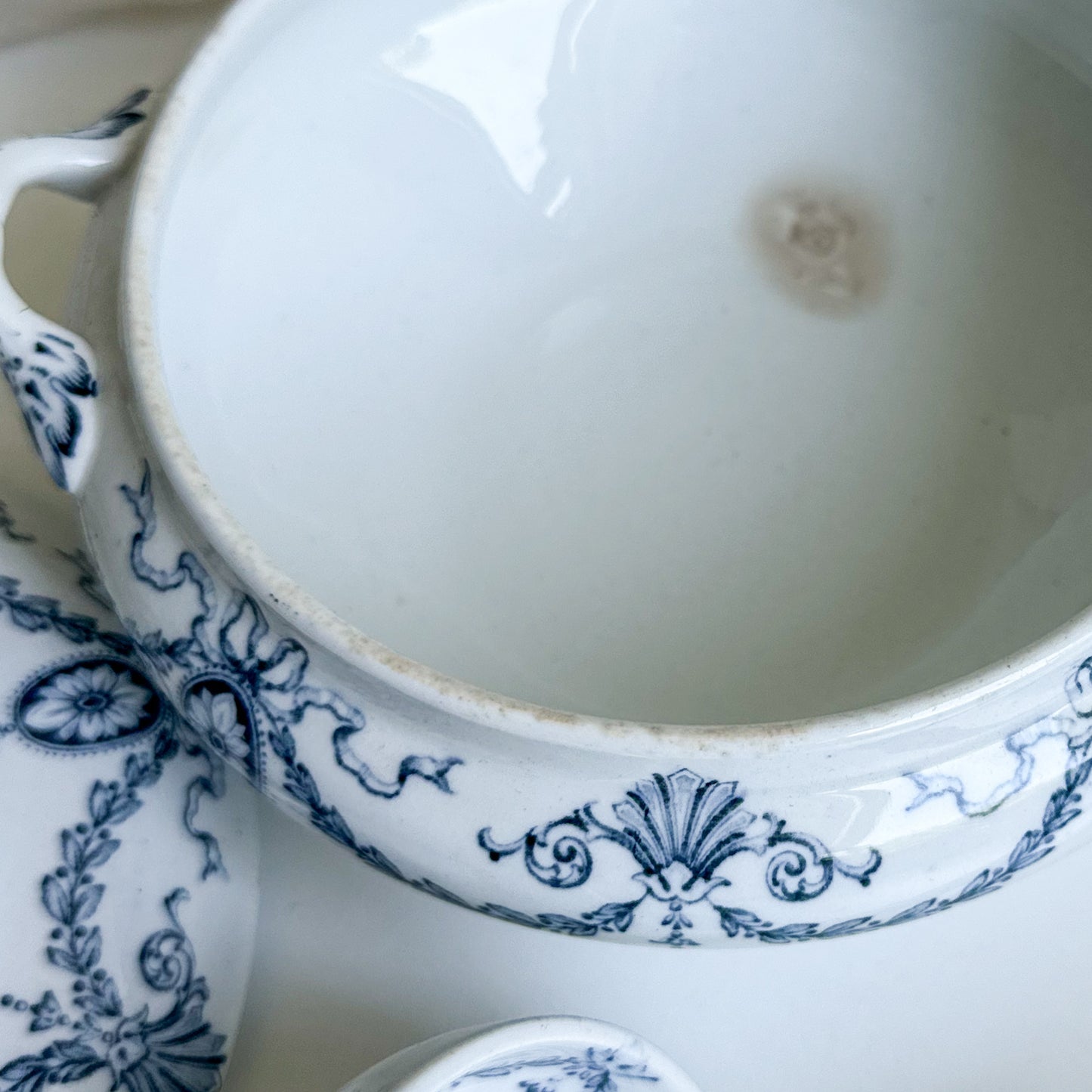 Antique Small Tureen with Ladle