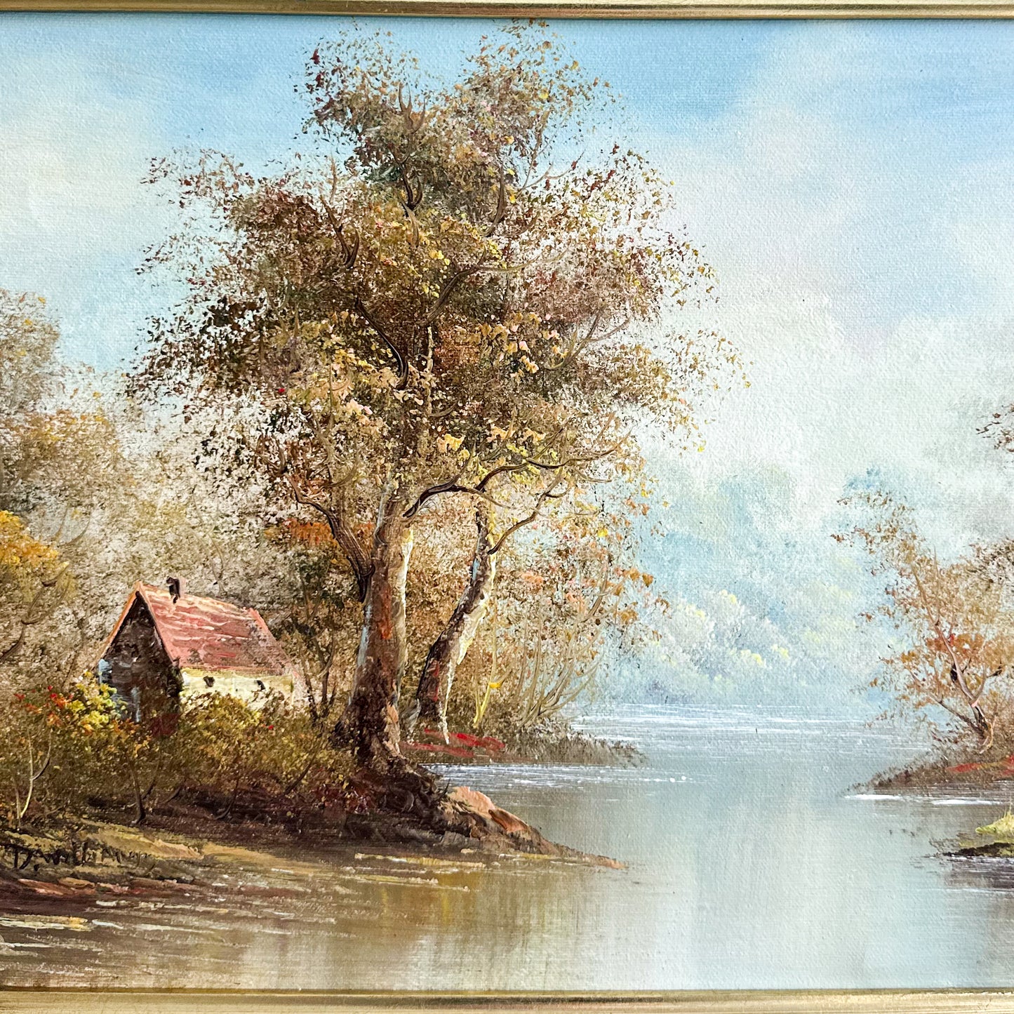 River Scene Oil Painting