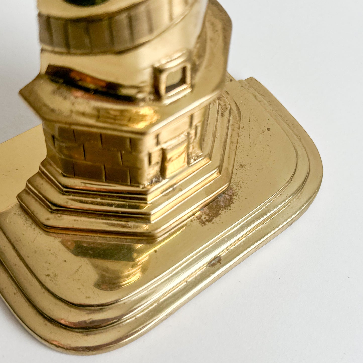 Brass Lighthouse Bookend