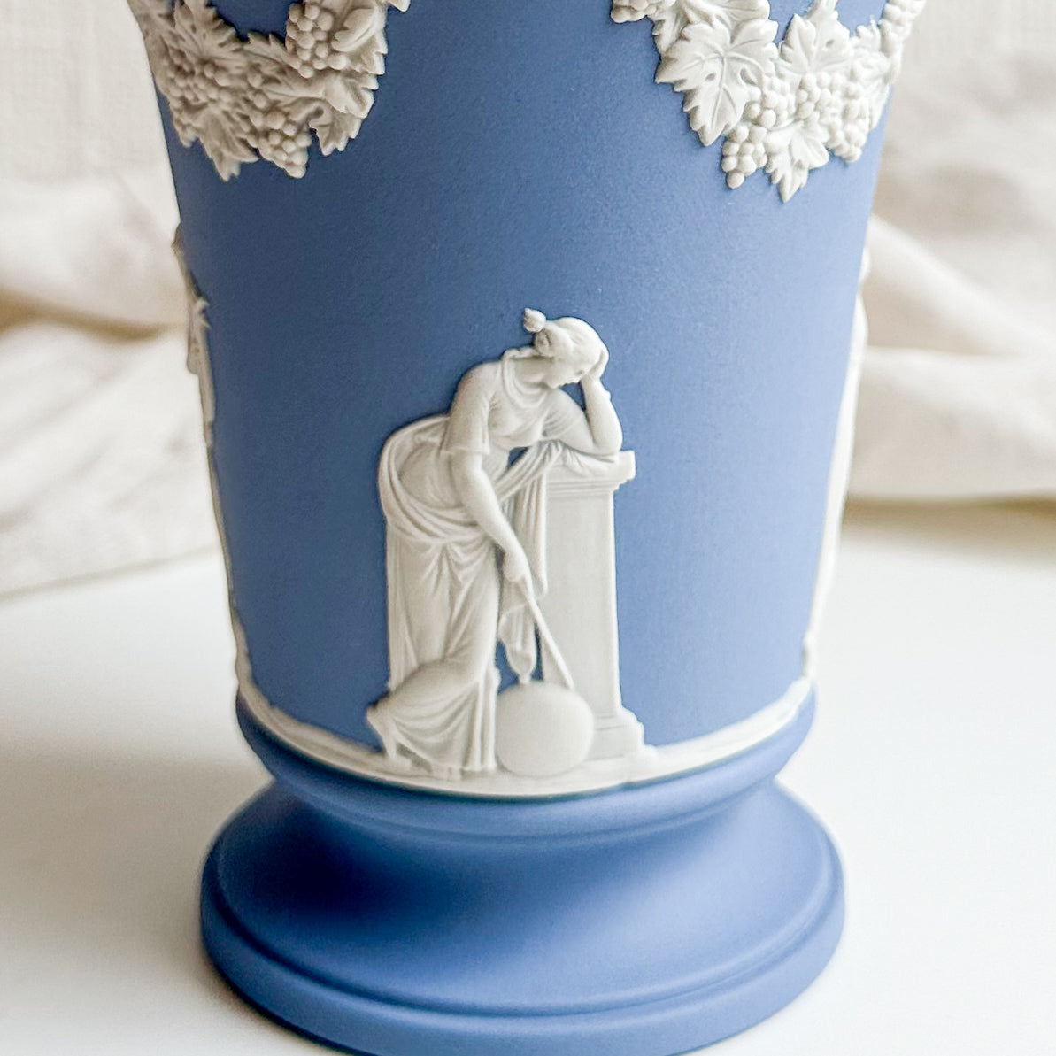 Blue Jasperware Vase by Wedgwood