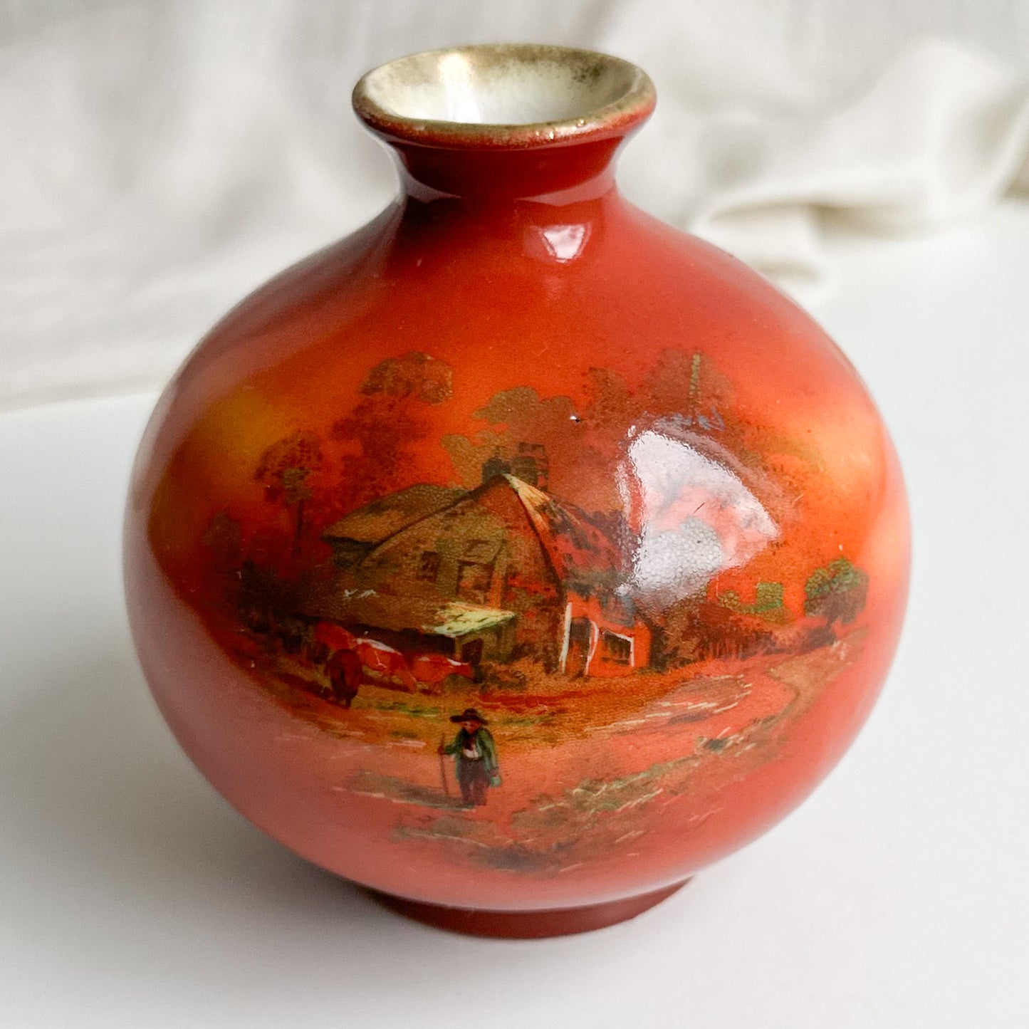 Antique Ball Shaped Bud Vase 1