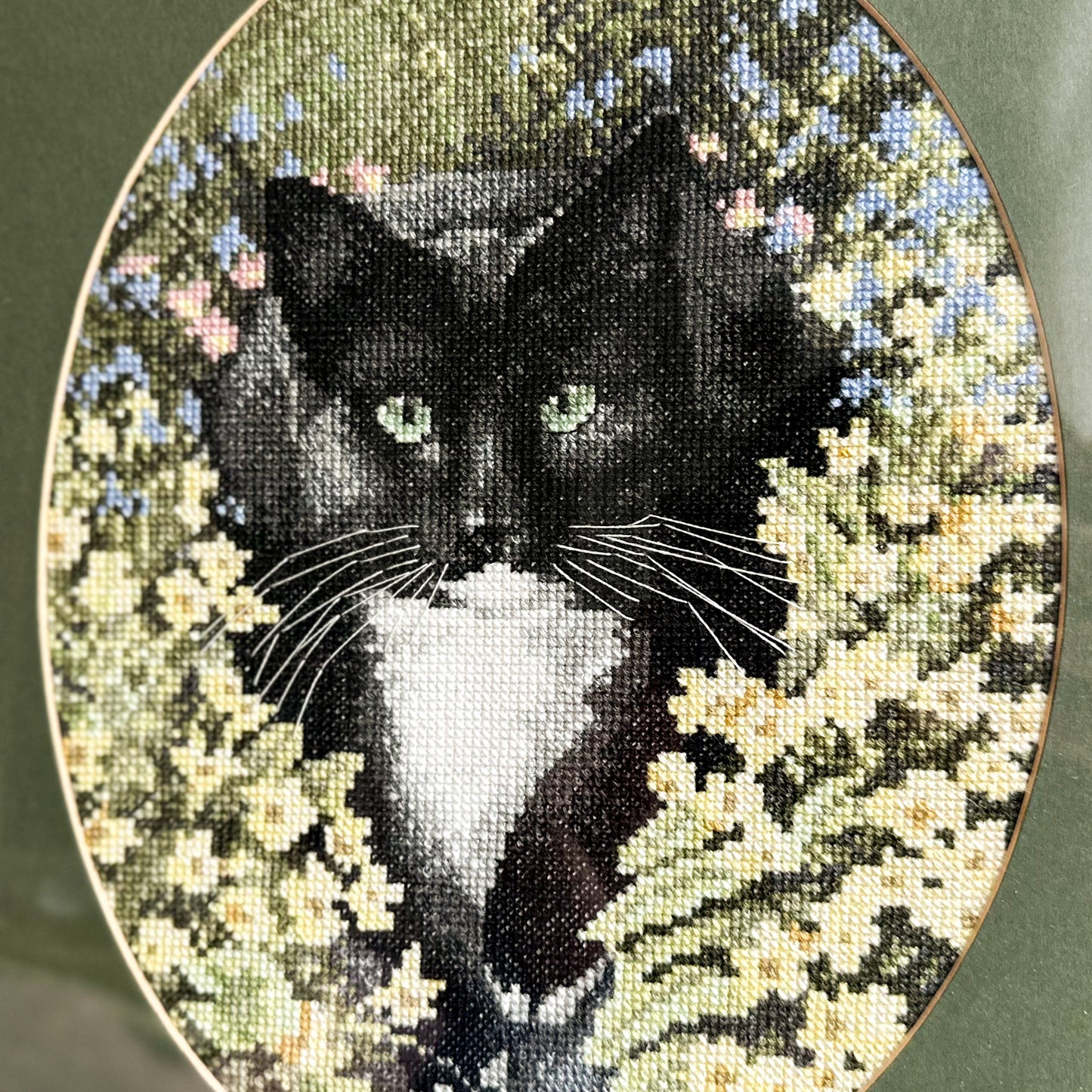 Framed Cat Cross Stitch