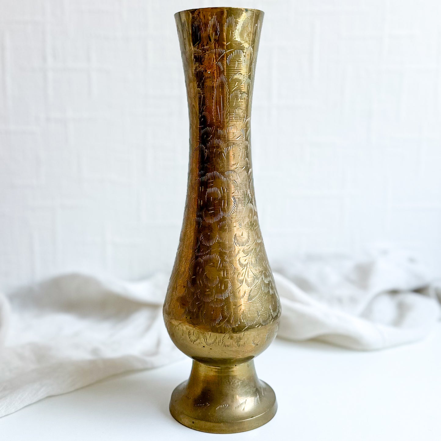 Tall Indian Brass Vase