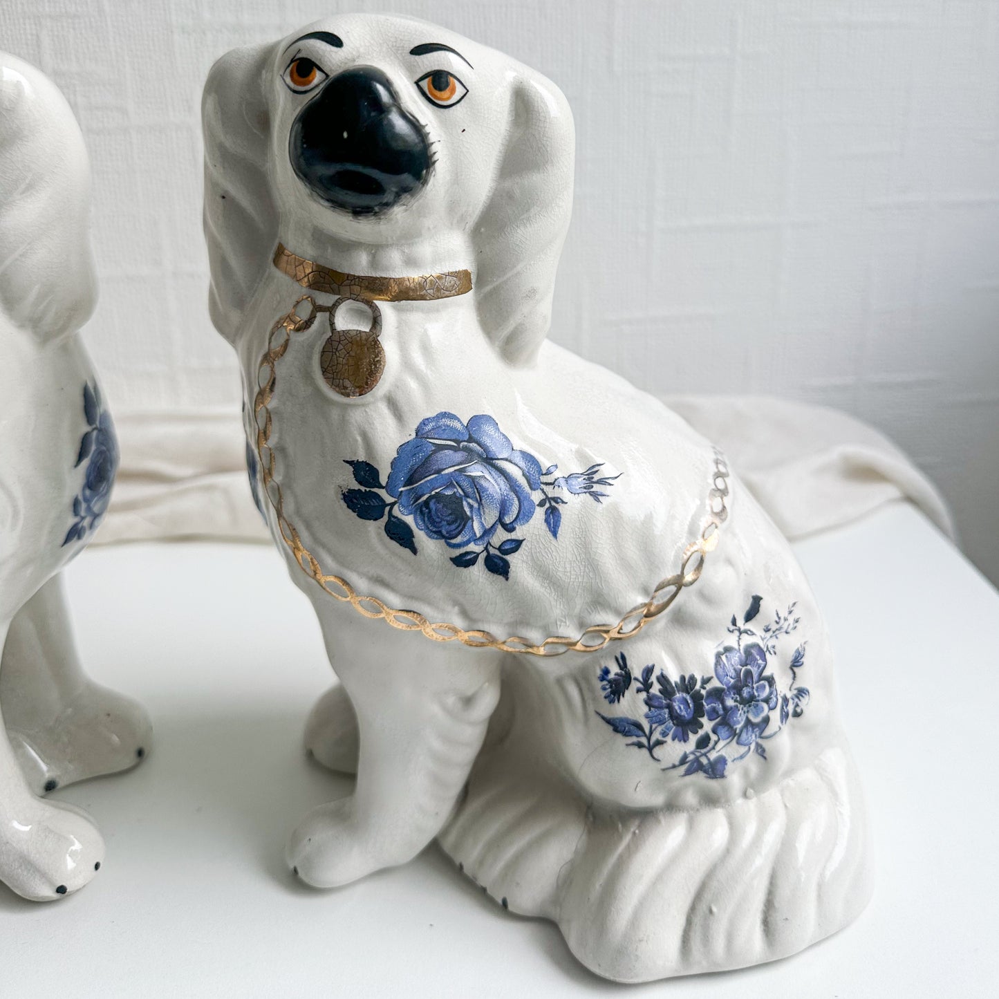 Pair of Blue and White Spaniels