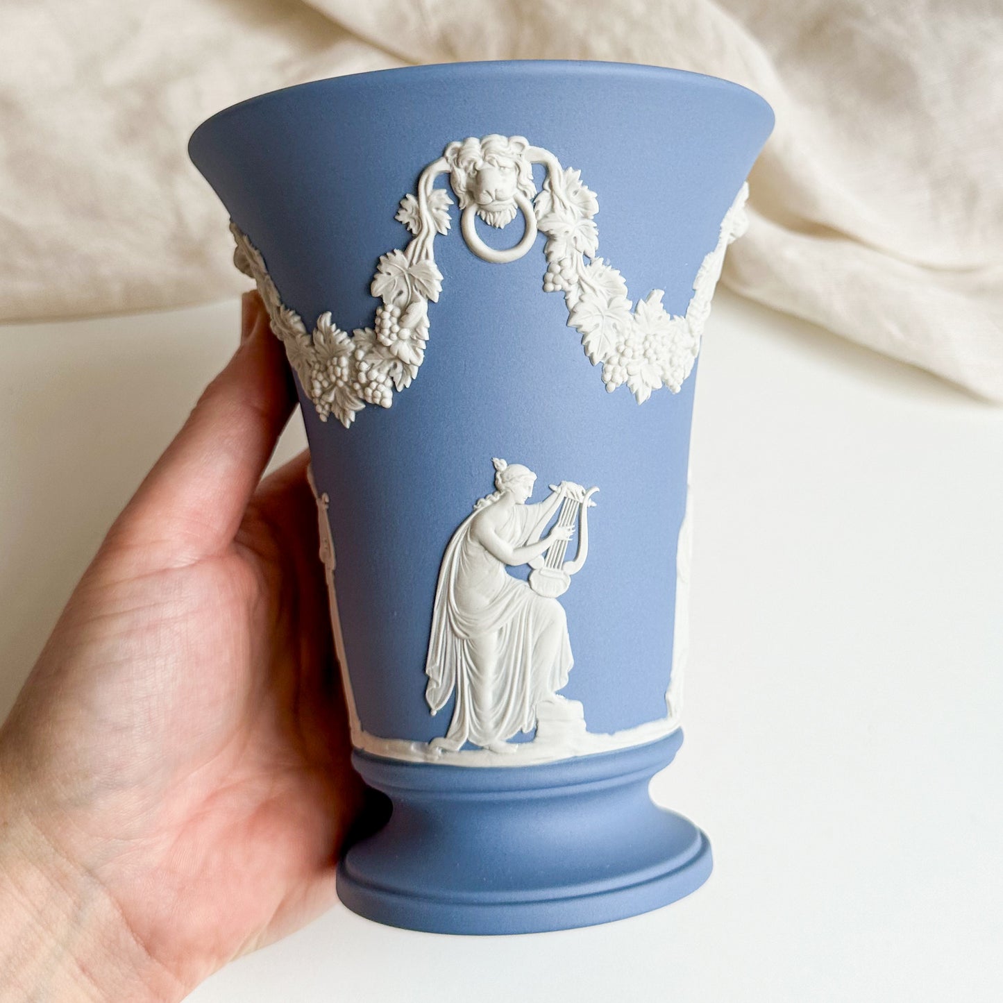 Blue Jasperware Vase by Wedgwood