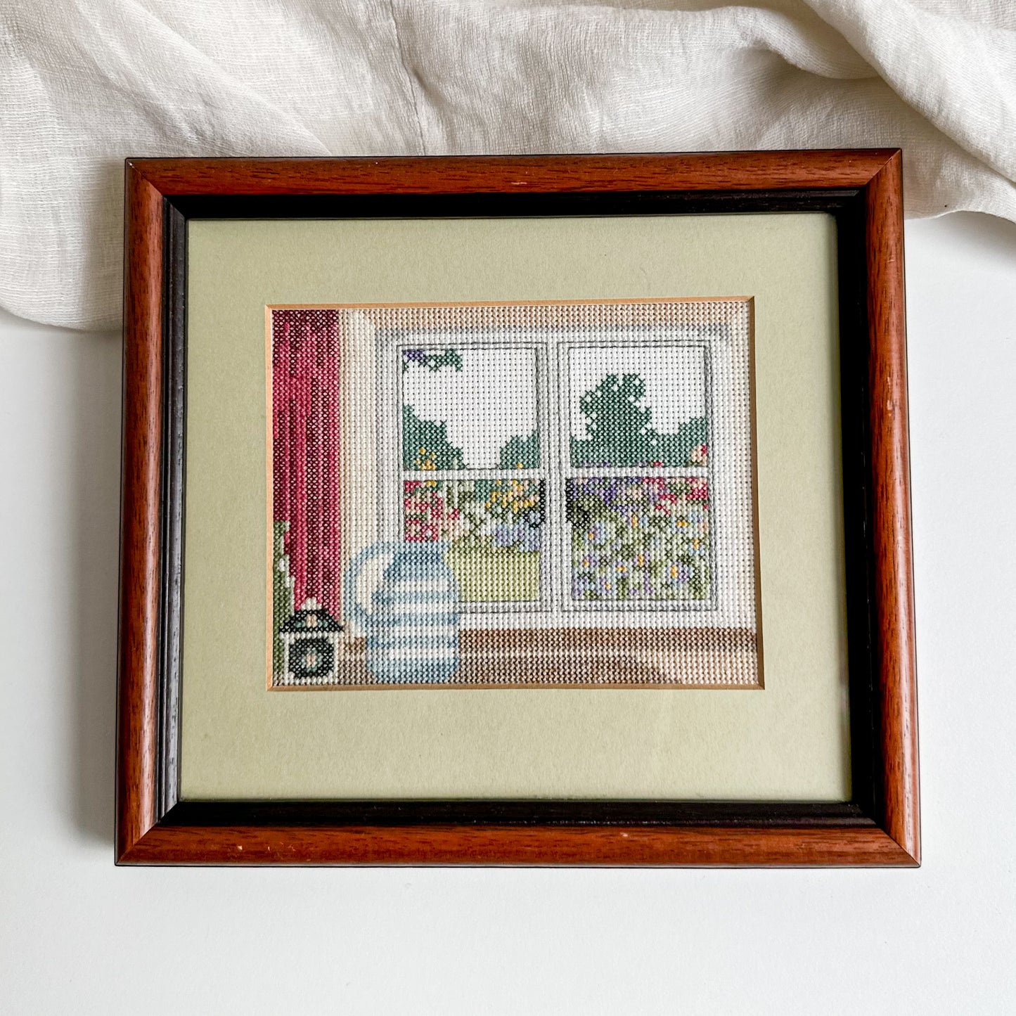 Framed Cross Stitch Picture