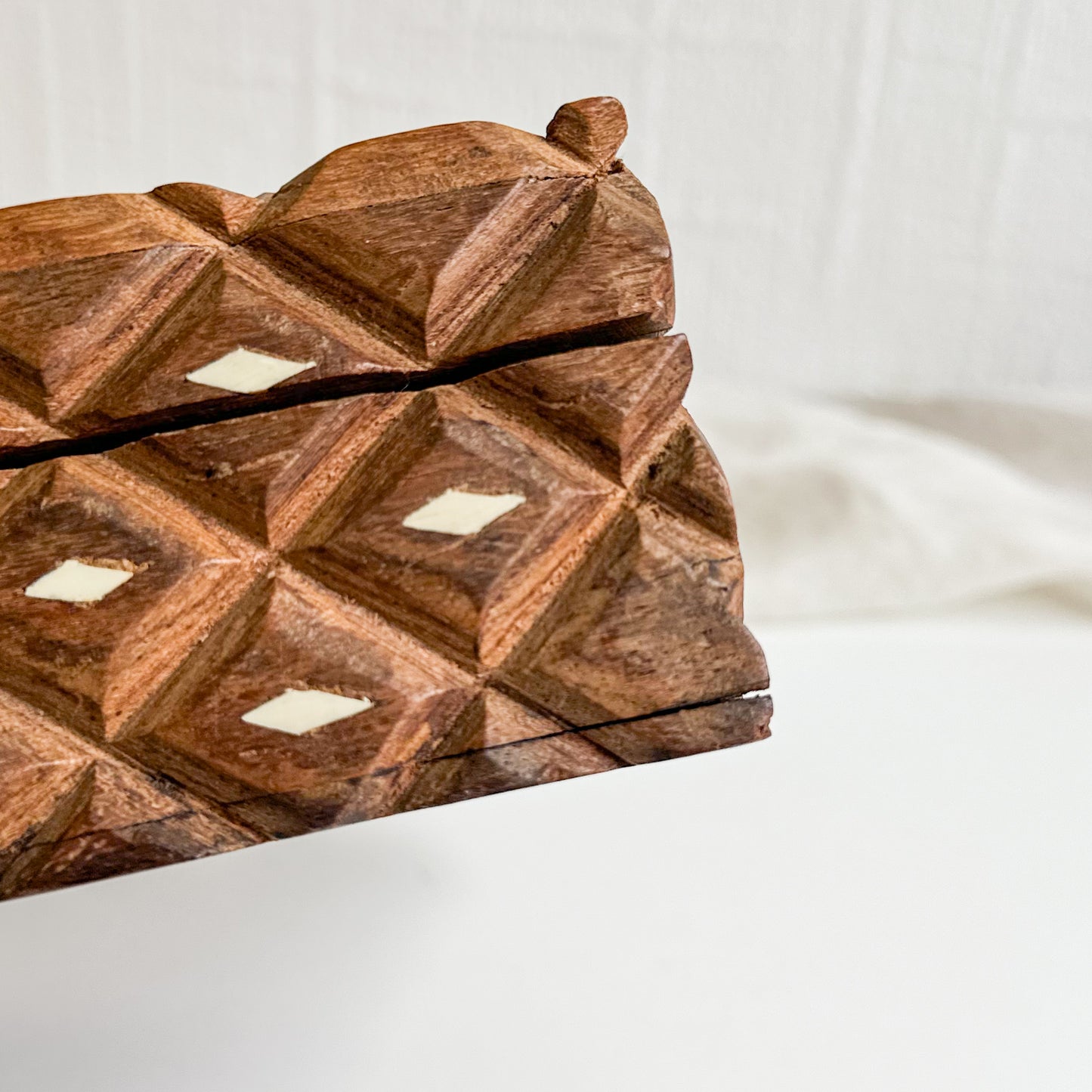 Hand Carved Inlay Box