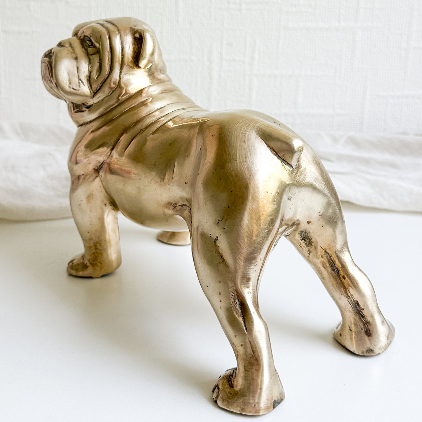 Large Brass Dog Figurine