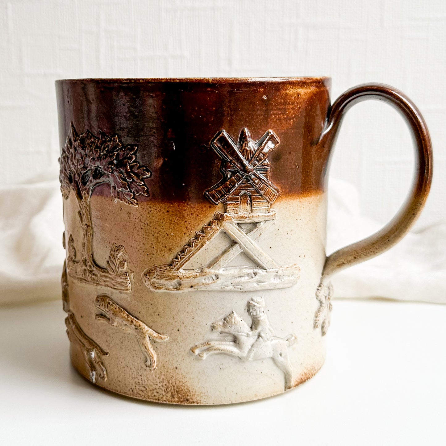 Victorian Salt Glazed Stoneware Tankard