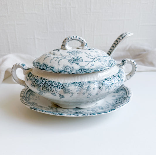 Antique Small Tureen with Ladle