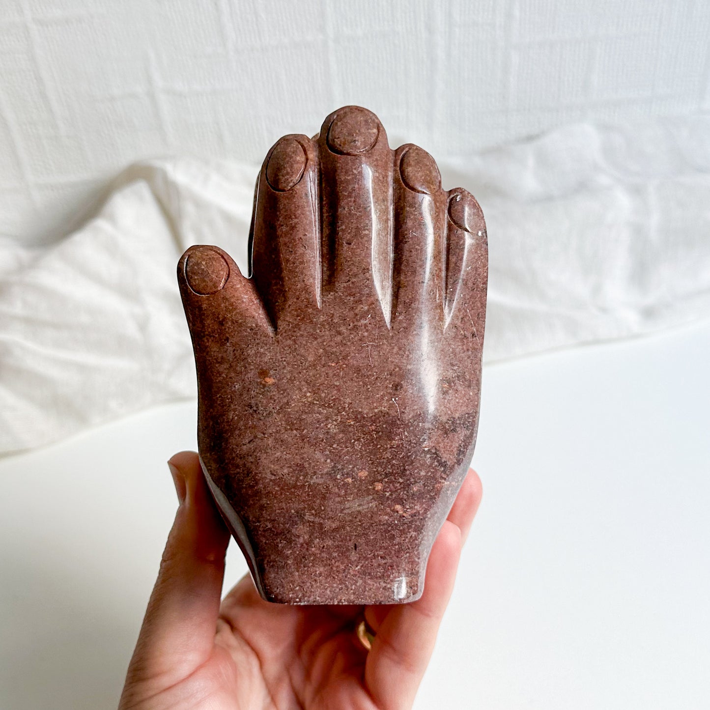 Stone Hand-Shaped Napkin Holder