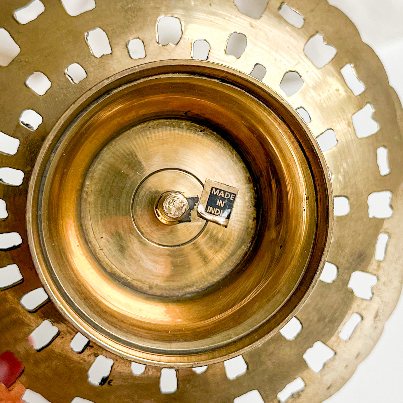 Brass Chamberstick with Pierced Design