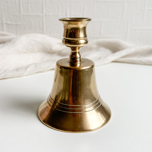 Brass Bell with Candle Holder