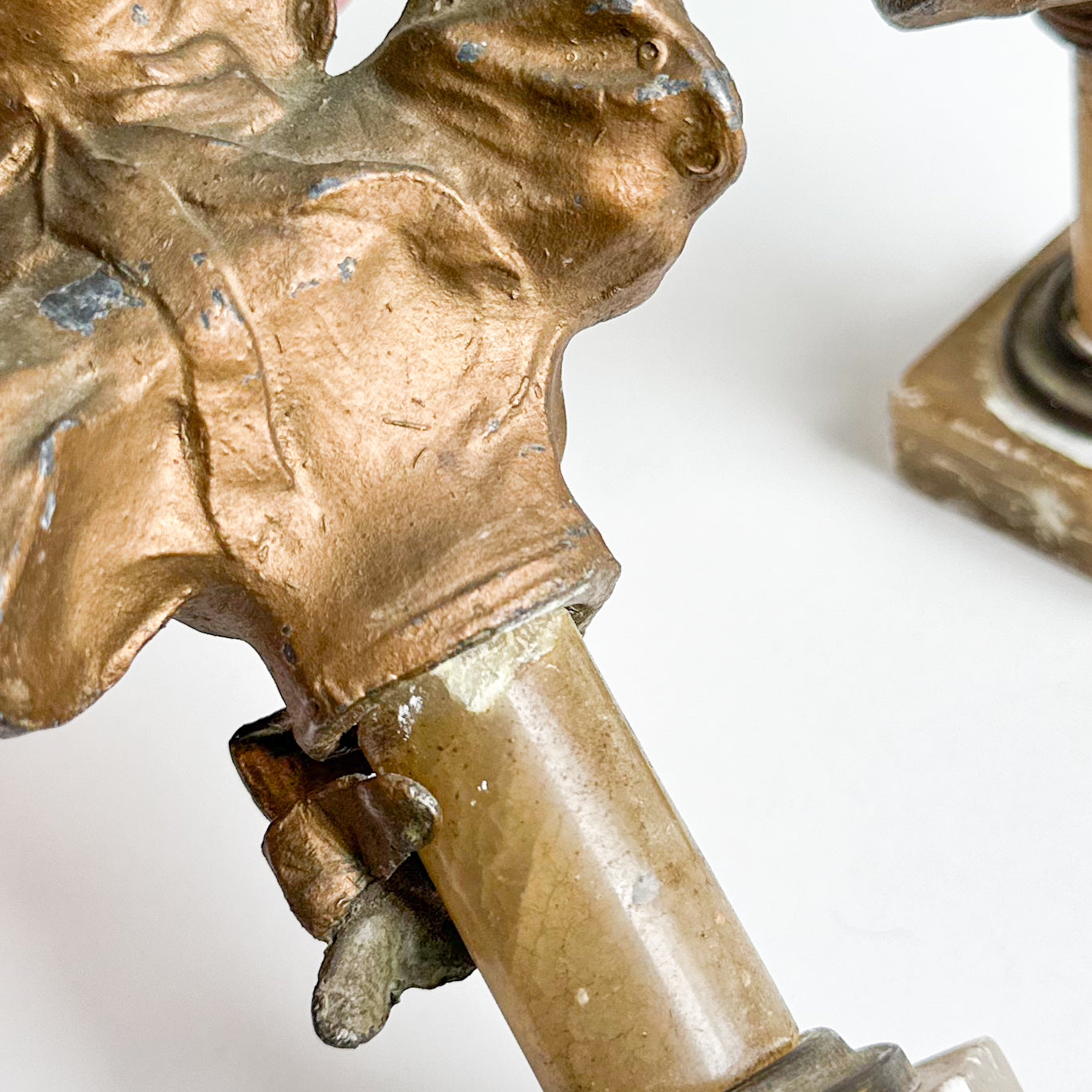 Pair of Antique Spelter Busts