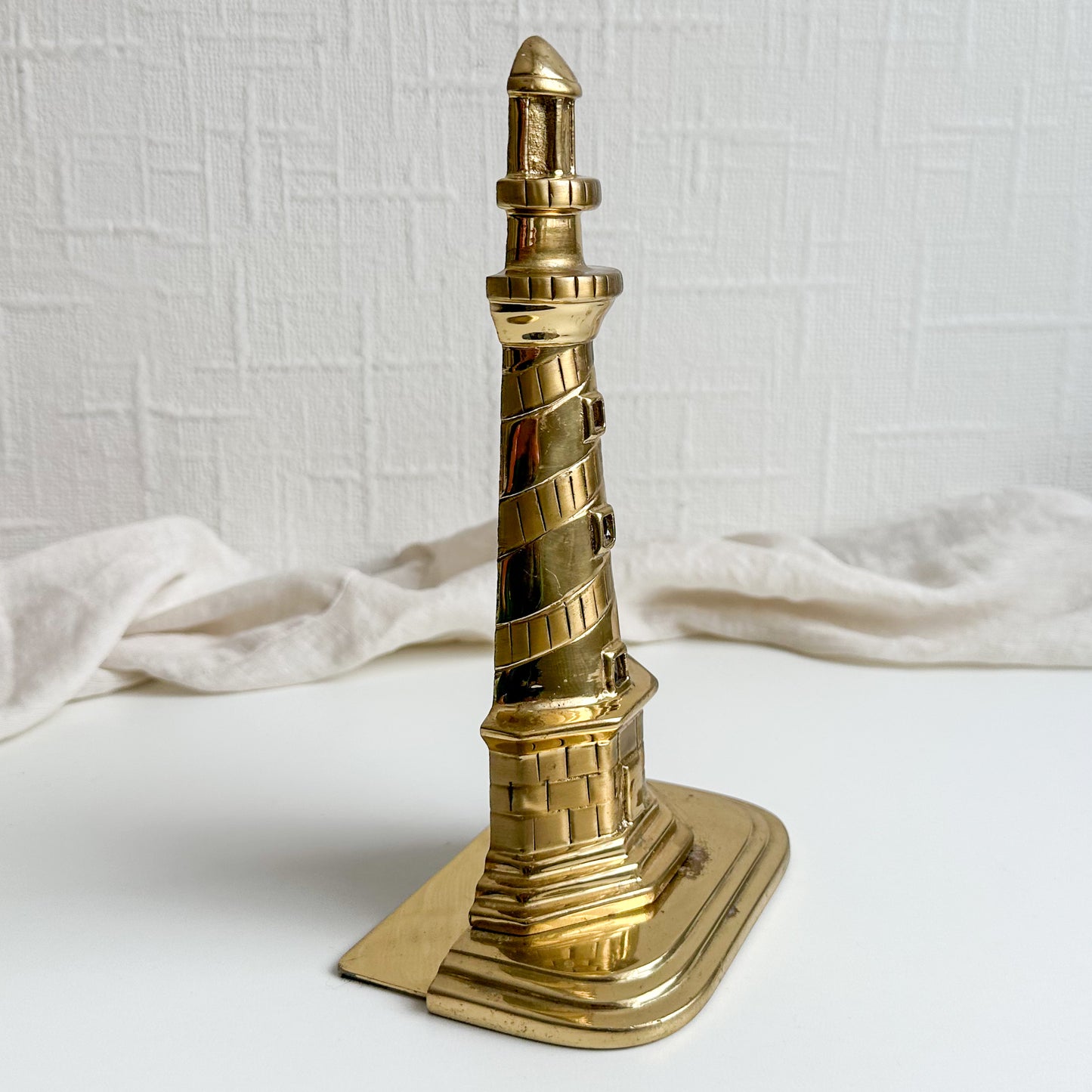 Brass Lighthouse Bookend