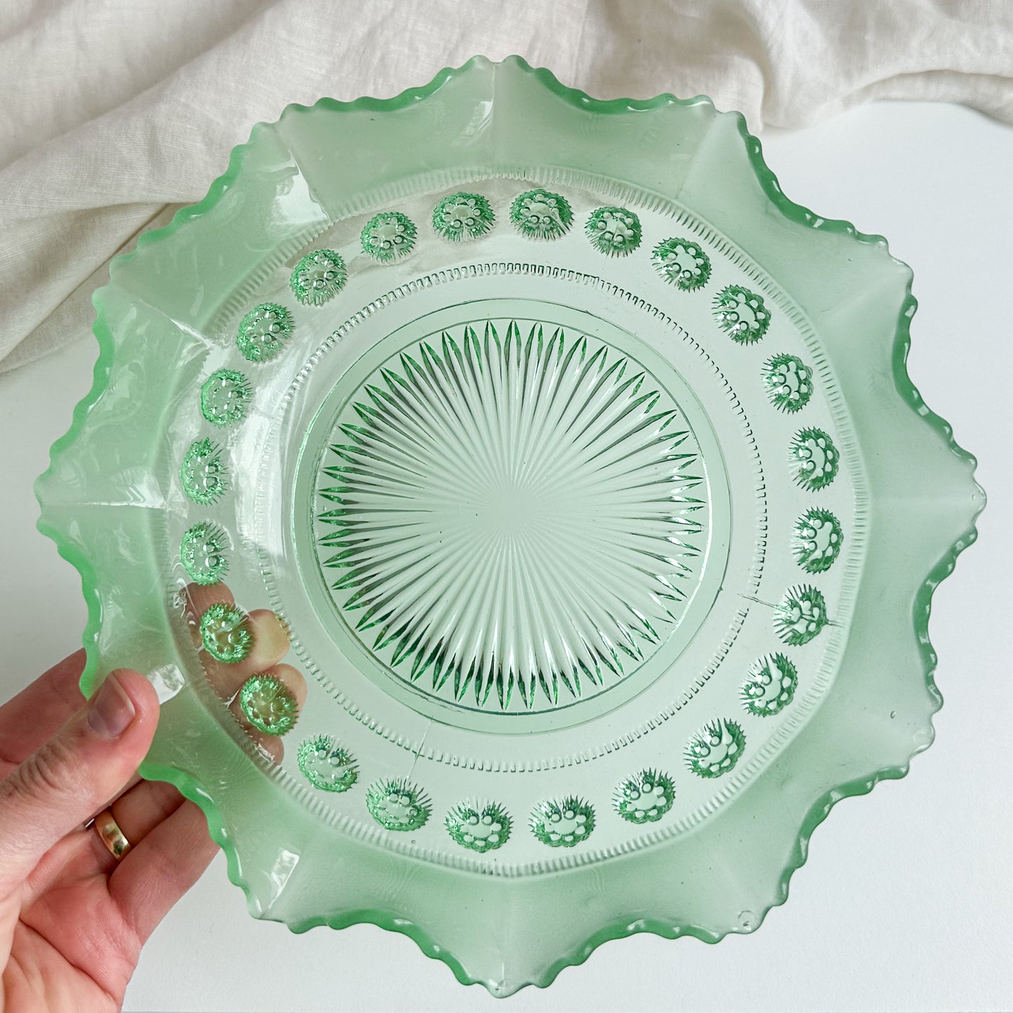 Davidson Green Glass Bowl