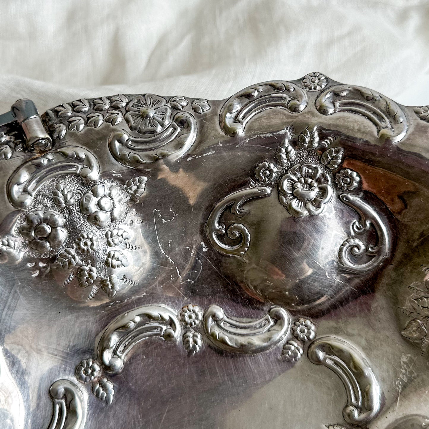 Silver Plated Fruit Bowl with Handle