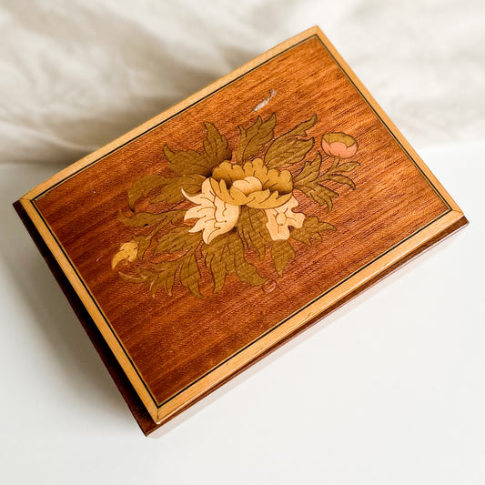 Wooden Marquetry Music Box