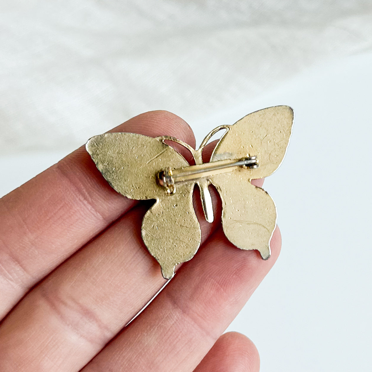Cloisonné Butterfly Brooch
