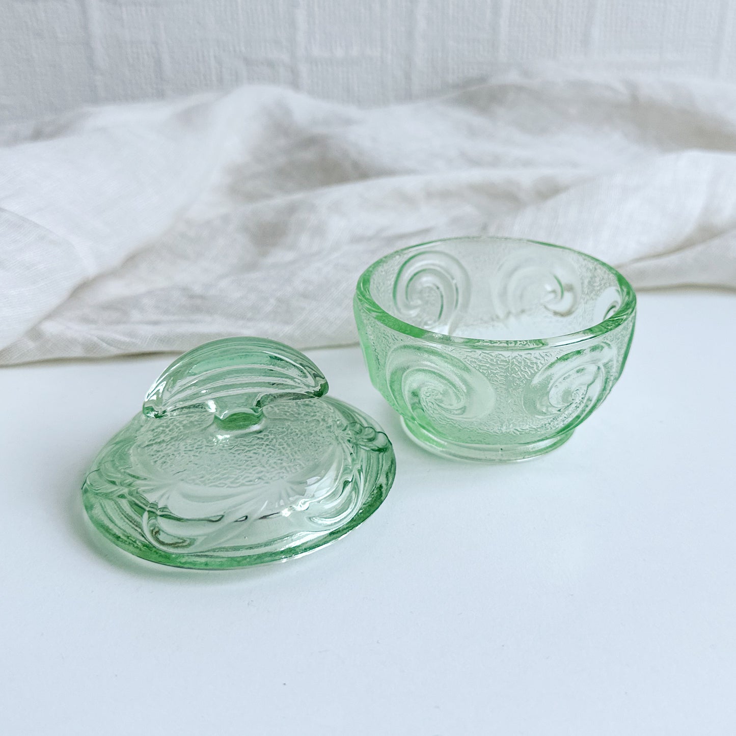 Art Deco Glass Trinket Bowl