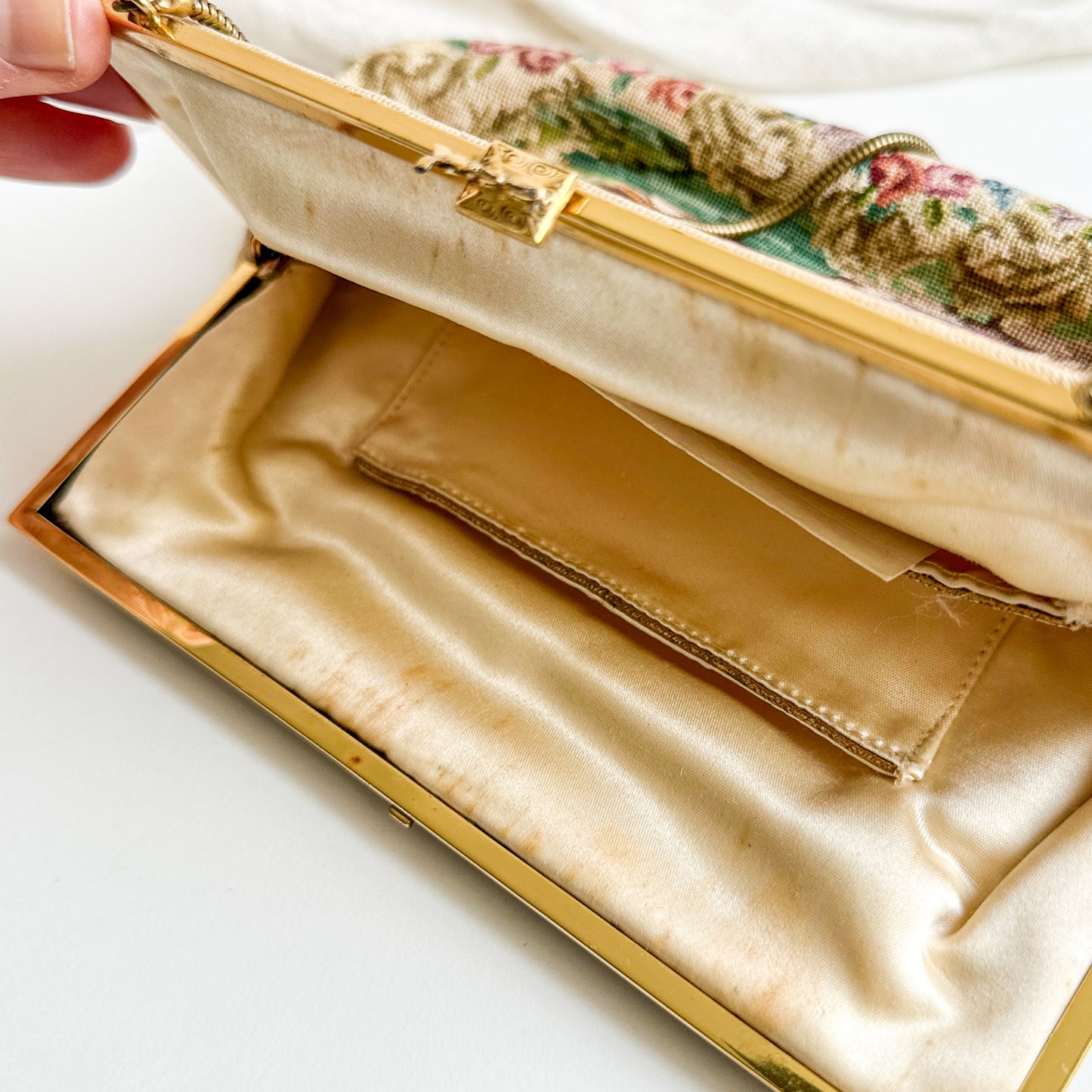 Petit Point Embroidered Handbag