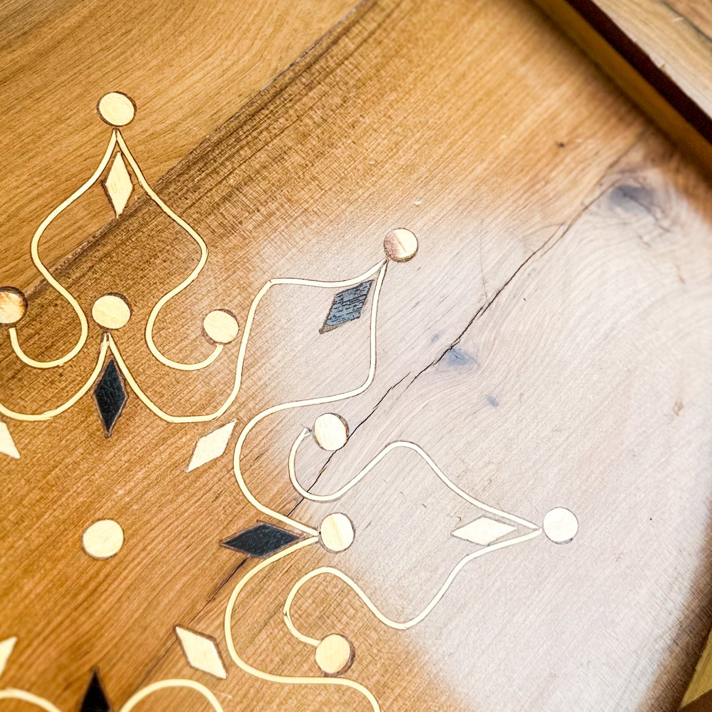Wooden Tray with Inlay Design
