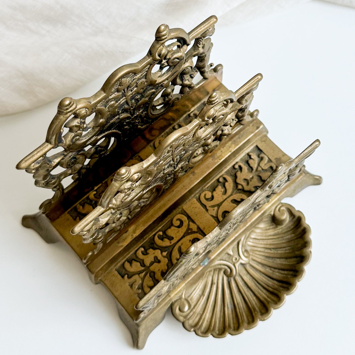 French Brass Letter Holder