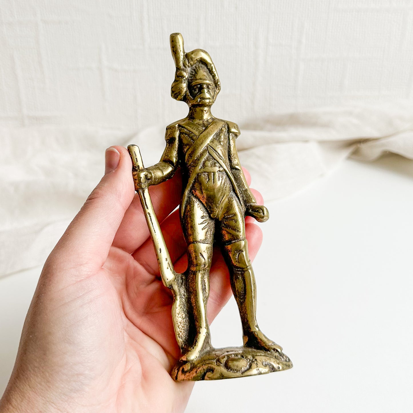 Brass Soldier Figurine - 4