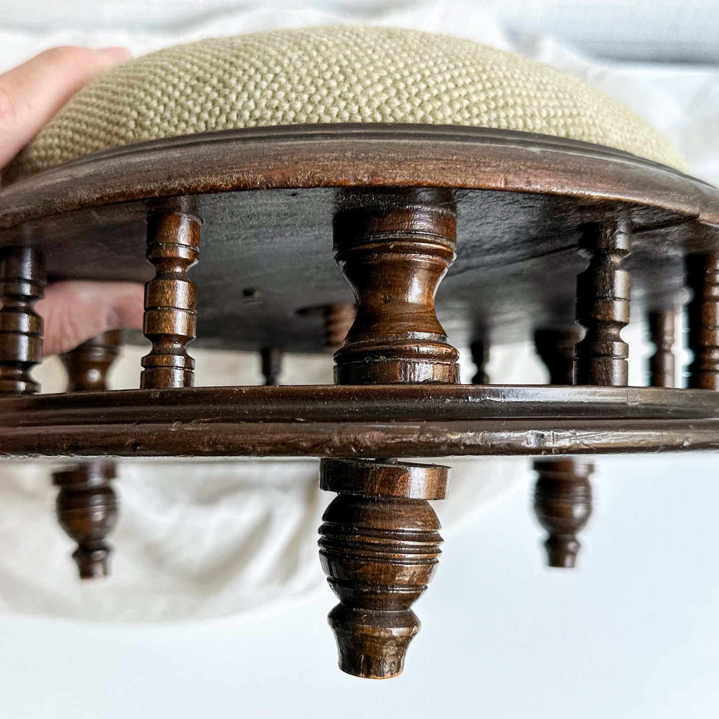 Antique Victorian Upholstered Footstool