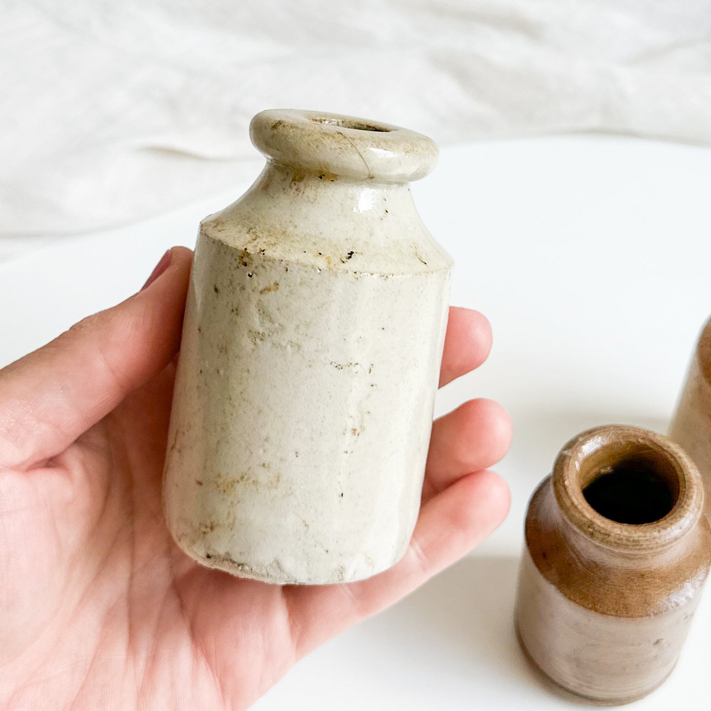 Trio of Victorian Small Pots