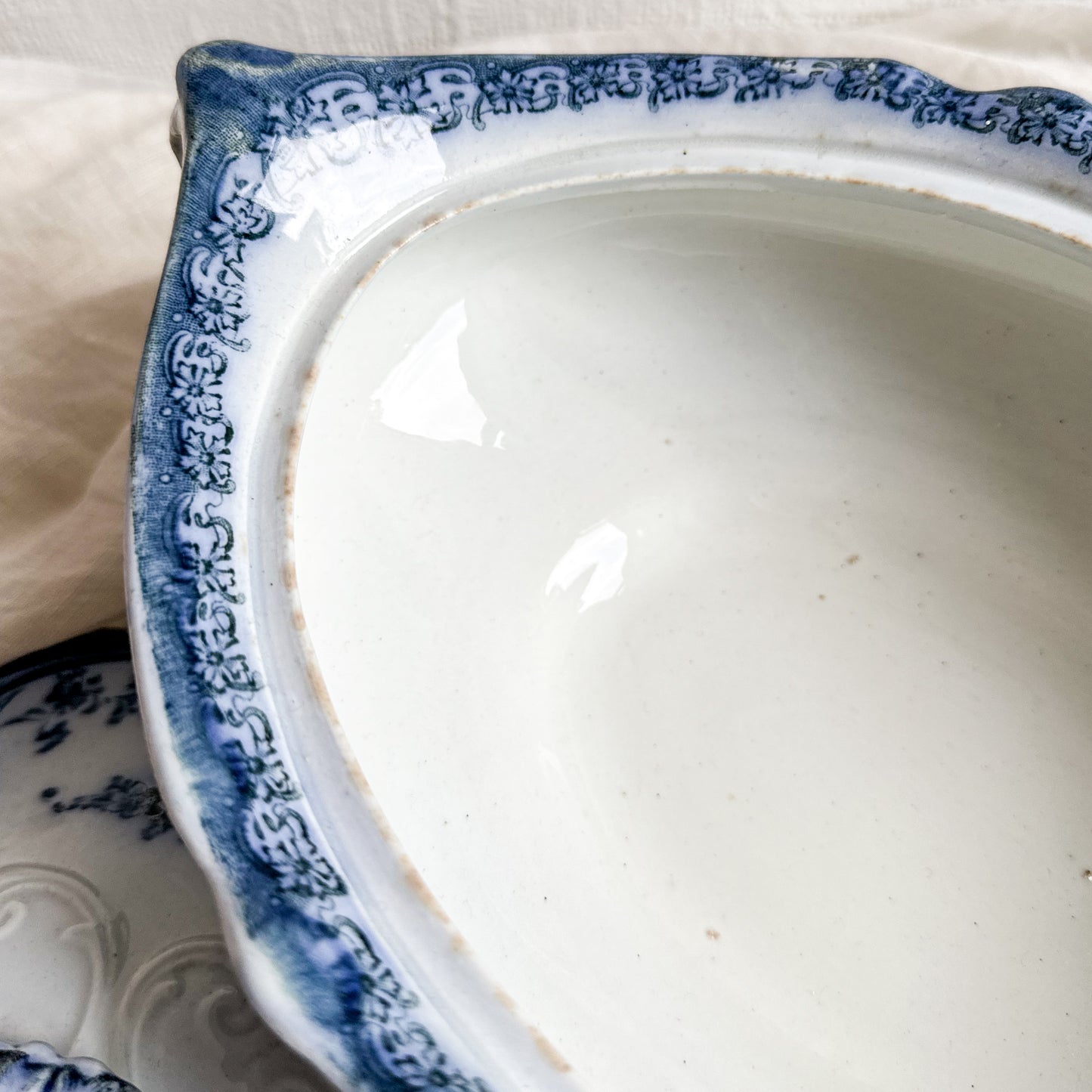 Antique Vegetable Dish with Lid