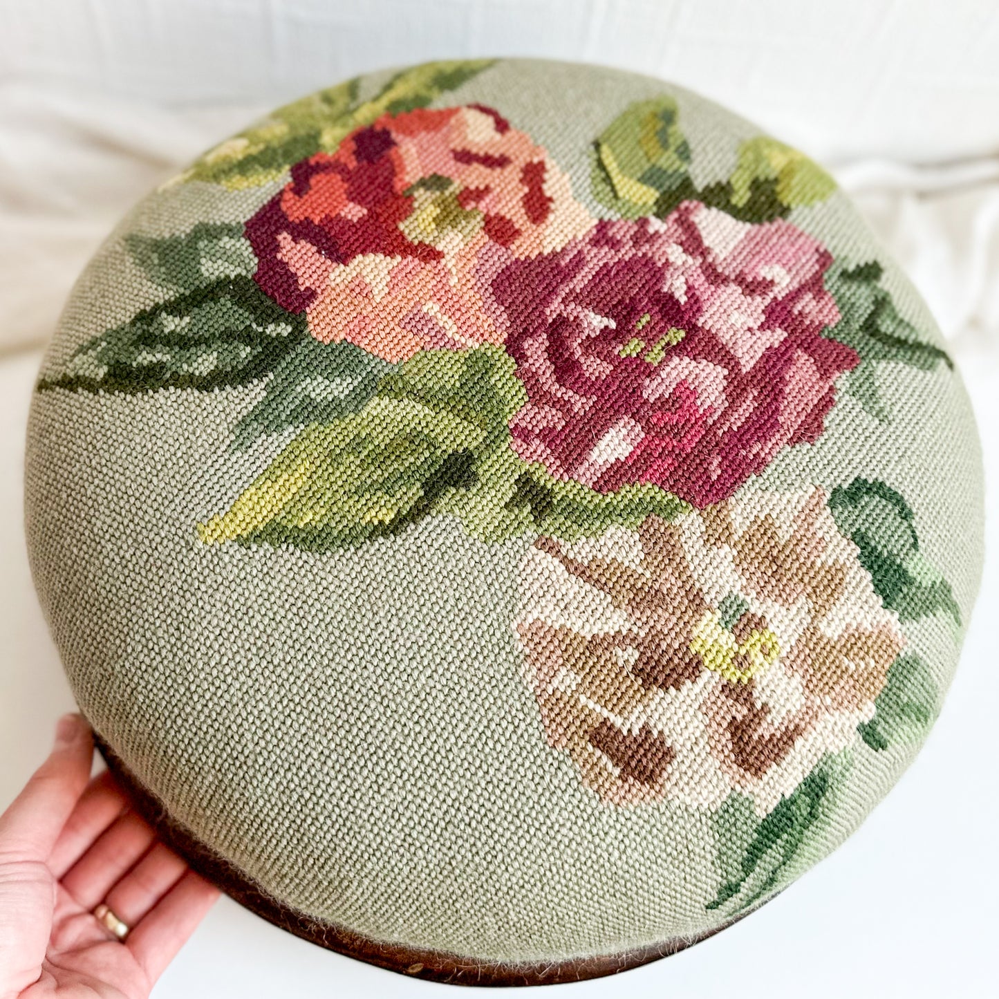 Antique Victorian Upholstered Footstool