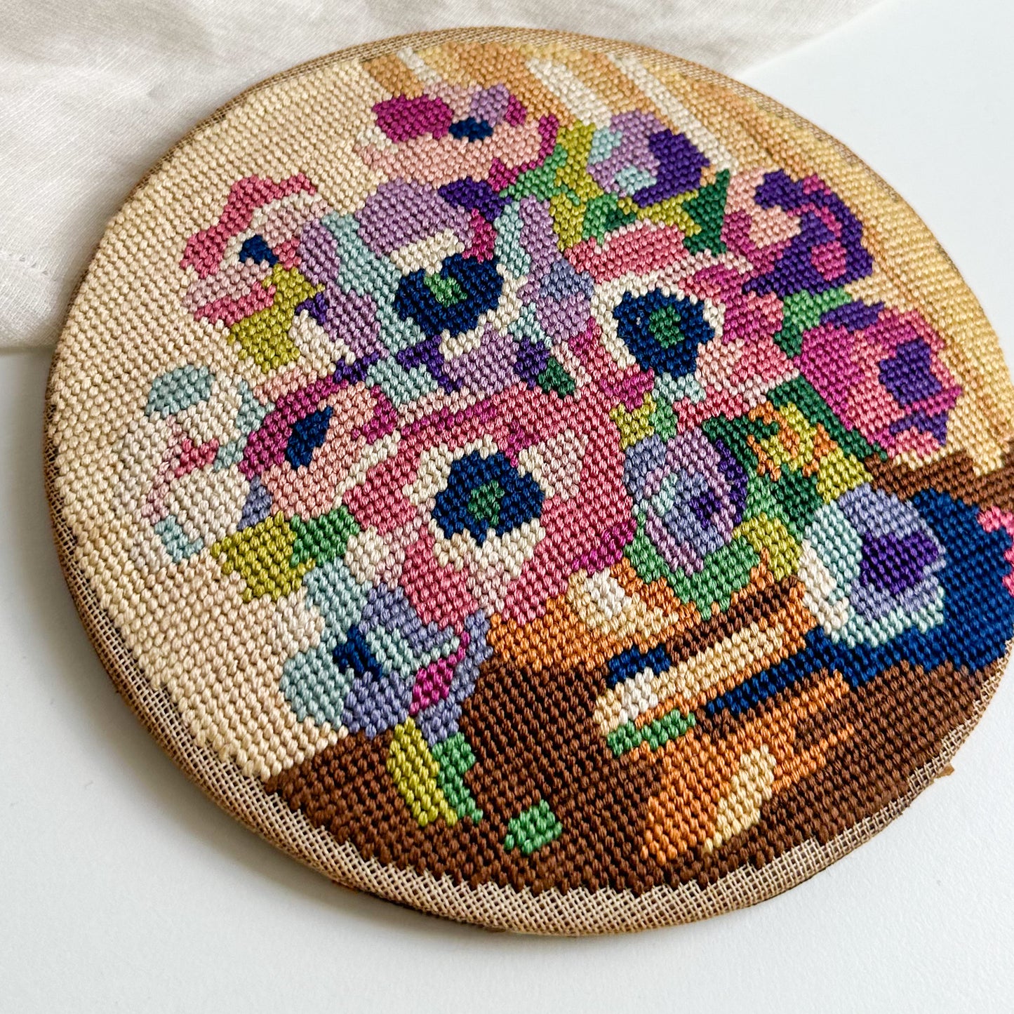 Unframed Floral Needlepoint