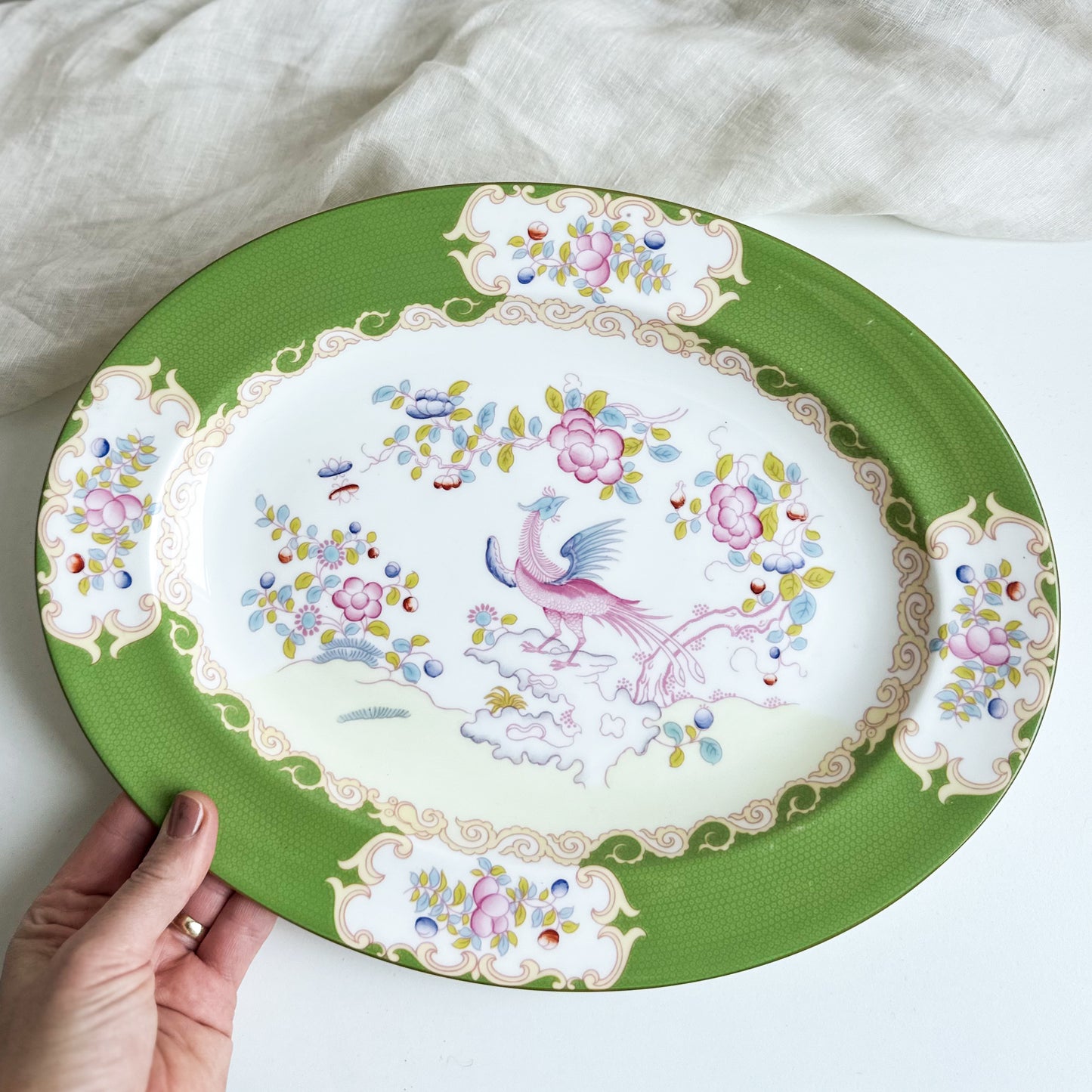 Minton Green Cockatrice Platter
