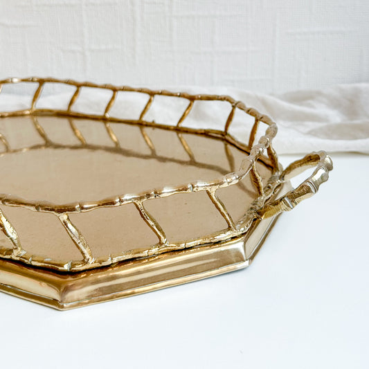 Brass Bamboo Gallery Tray