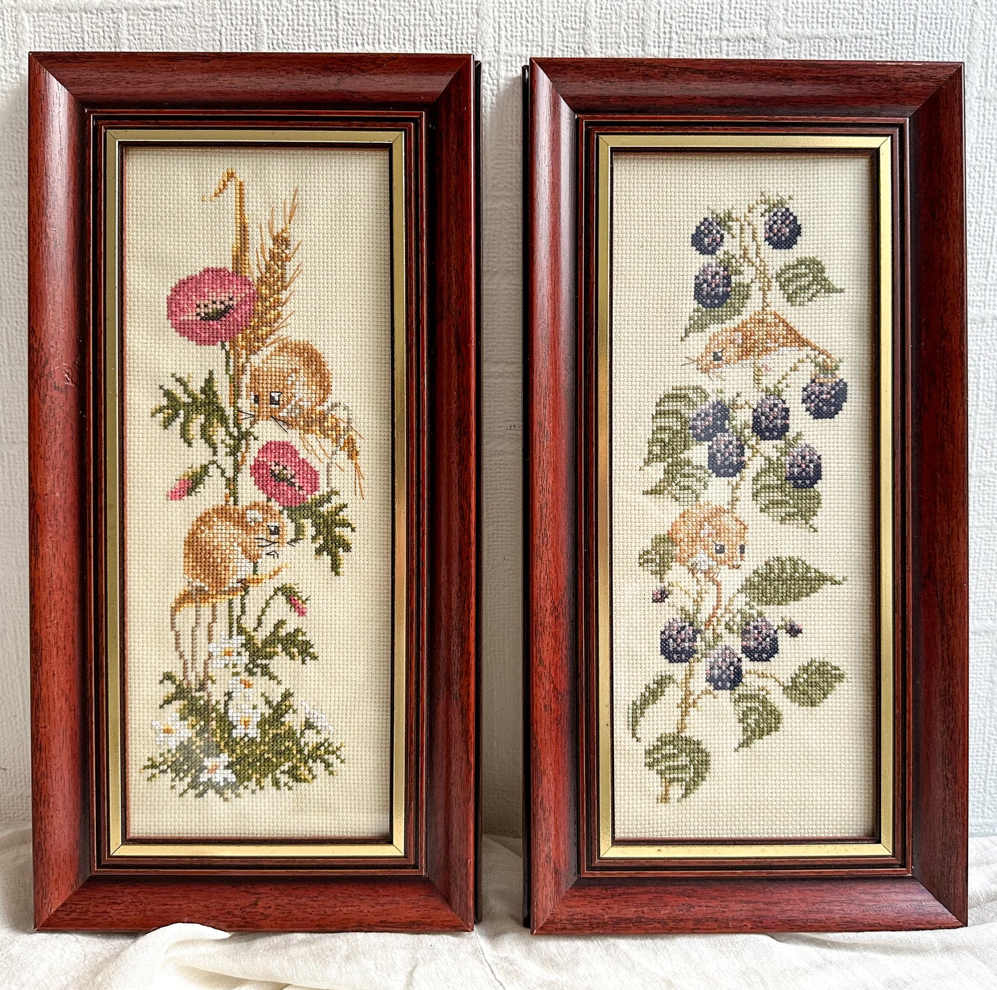 Pair of Framed Cross Stitch Pictures