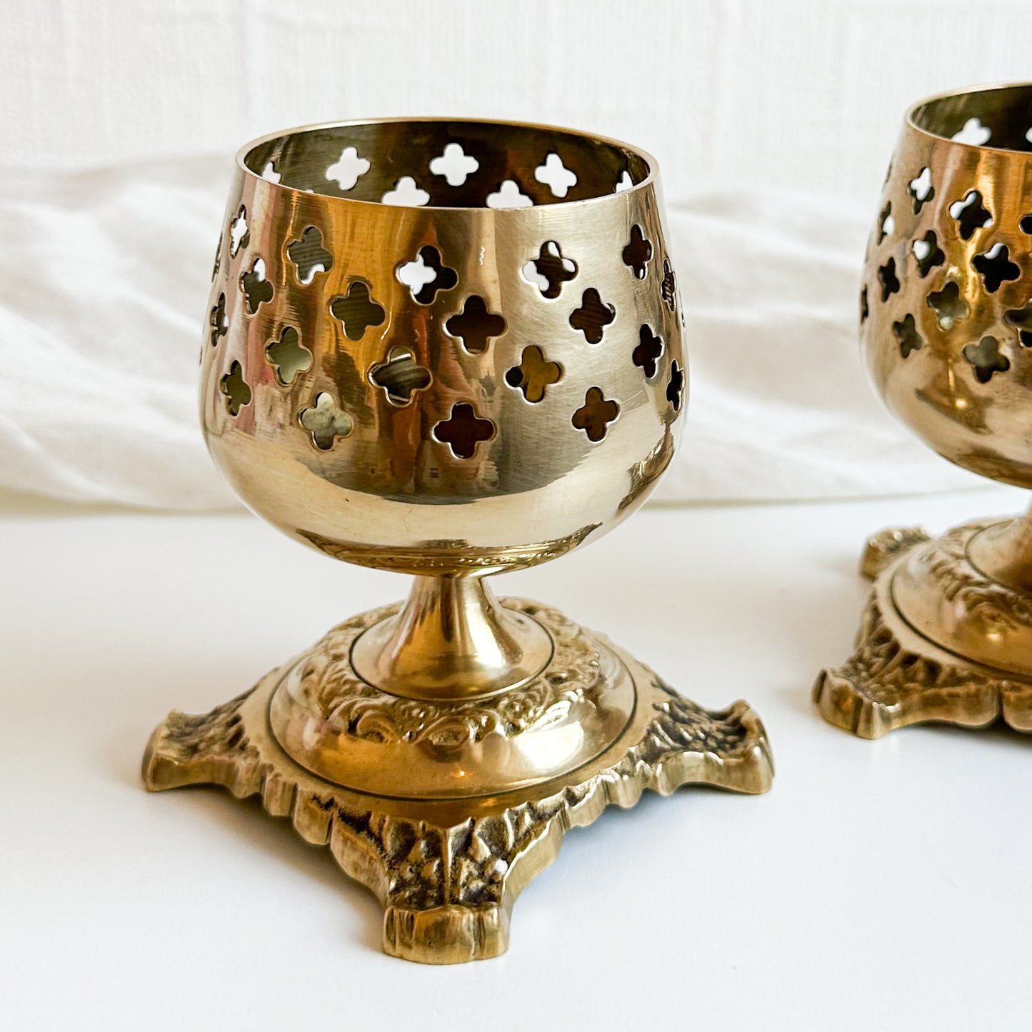 Pair of Brass Candle Holders