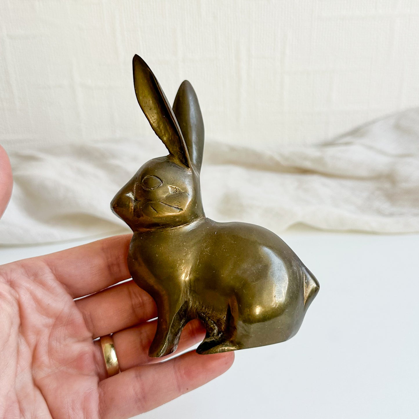Brass Bunny Figurine
