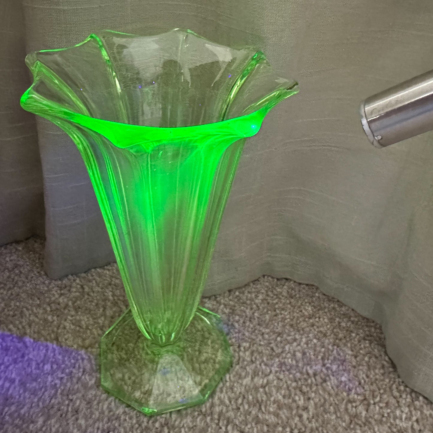 Art Deco Uranium Glass Vase