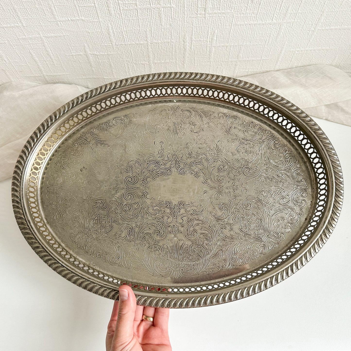 Silver Plated Oval Serving Tray