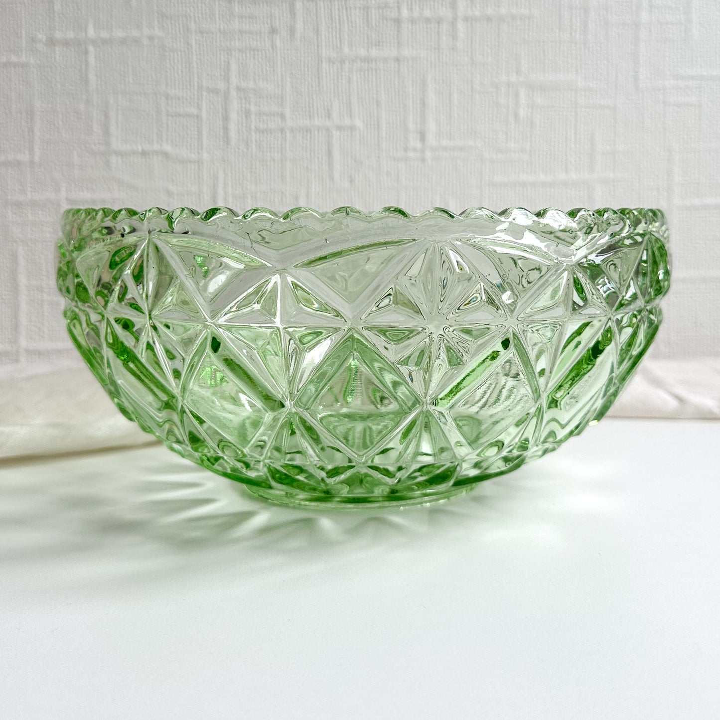 Art Deco Green Glass Bowl